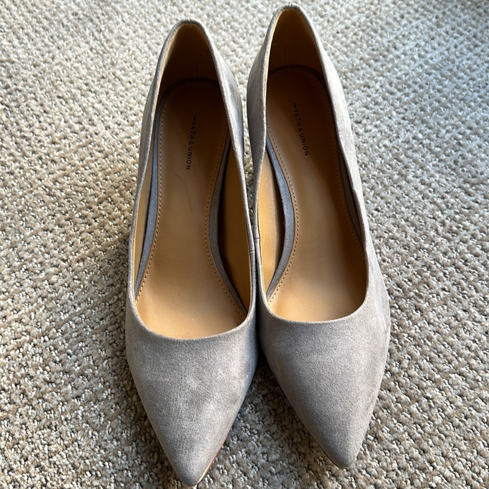Gray Block Heels - image 3